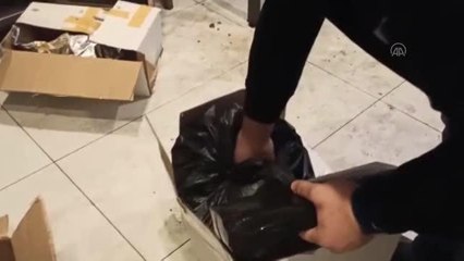 Kafede 450 kilogram kaçak nargile tütünü ele geçirildi