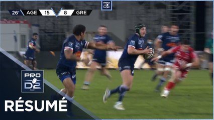 PRO D2 - Résumé SU Agen-FC Grenoble Rugby: 30-9 - J20 - Saison 2021/2022