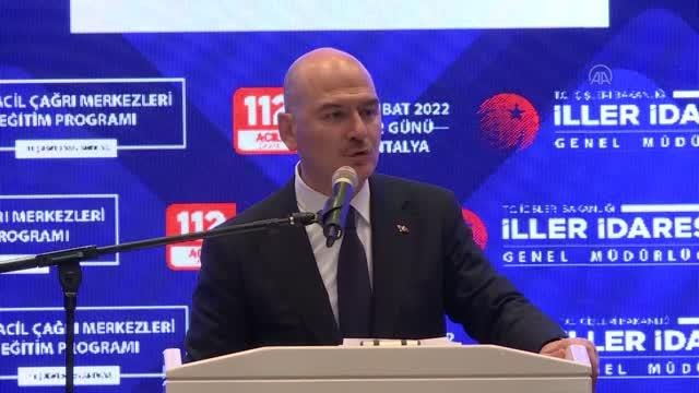 Soylu: - (112 Acil Çağrı sistemi) Bütün kurumlara yol haritası veriyor sistem