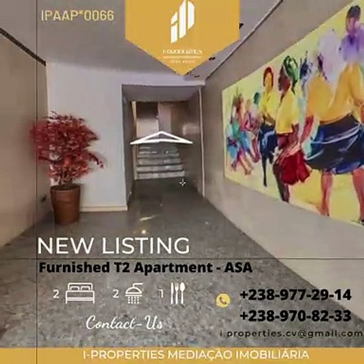 I-PROPERTIES CABO VERDE  Arrenda-se T2 Apartamento em ASA. For Rent ! Furnished T2 Apartment in ASA.