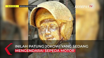 Patung Presiden Jokowi Naik Motor, Karya Nyoman Nuarta