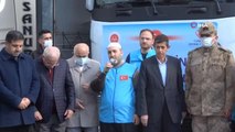 4 yardım tırı Siirt'ten İdlib kentine doğru yola çıktı
