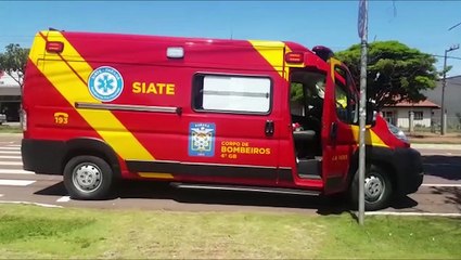 Rapaz fica ferida em acidente no cruzamento das Avenidas Piquiri e Barão do Rio Branco