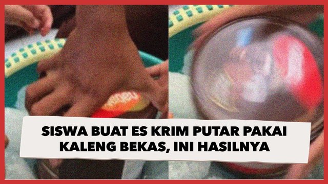 Viral Siswa Buat Es Krim Puter di Kelas Pakai Kaleng Bekas, Warganet Penasaran: Spill Jadinya Kak