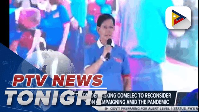 Lacson-Sotto tandem asking COMELEC to reconsider rules on in-person campaigning amid the pandemic | via Eunice Samonte