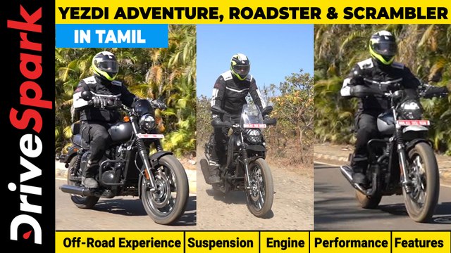 Yezdi Adventure, Roadster, Scrambler Review | Details In Tamil