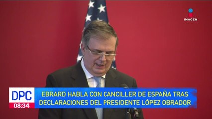 Marcelo Ebrard entabló diálogo con canciller de España