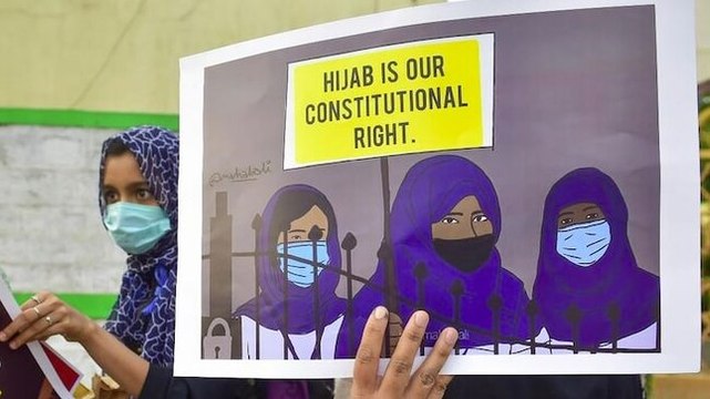 Hijab row: Students hold protest at Aligarh Muslim University, security beefed up
