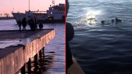 Kadıköy'de can pazarı! Denize düşen kızlar çığlık çığlığa yardım istedi