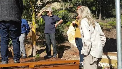 Mayor Peta Pinson speaking at the official opening.