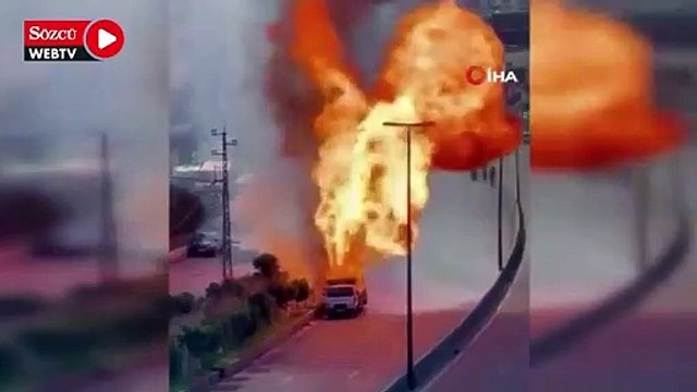 Beyrut’ta akaryakıt taşıyan kamyonda feci patlama