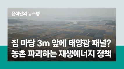 동의도 없이 집앞 3m에 발전시설? 재생에너지가 농어촌 파괴[윤석만의 뉴스뻥]