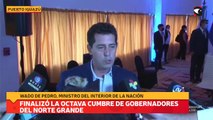 Finalizó la octava cumbre de Gobernadores del Norte Grande Wado de Pedro, Ministro del interior de la Nación