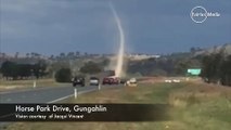 Unusual dust devil spotted in north Canberra