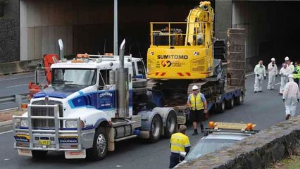 Truck emerges from Acton Tunnel