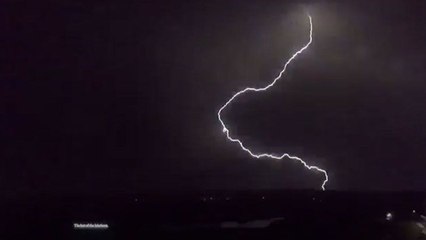 Lightning lights up Canberra skies