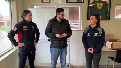 NWFL Women's grand final captains Libby Haines and Abbie Hoiberg-Cox