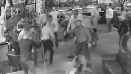 Wild bikie brawl at Canberra strip club caught on camera