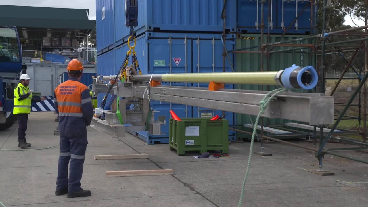 Australian Antarctic Division researchers testing an ice drill for million-year-old ice - September 2021 - The Examiner