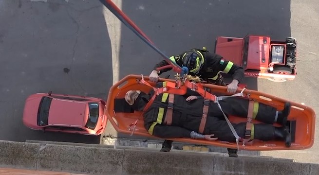 Cagliari - Addestramento di soccorso dei Vigili del Fuoco (12.02.22)