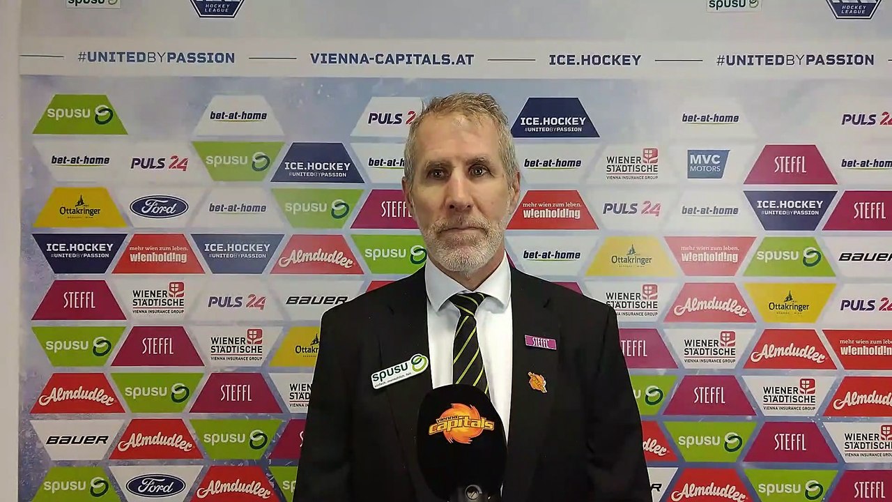 Dave Barr (Vienna Capitals)  im Interview nach dem Sieg über Linz