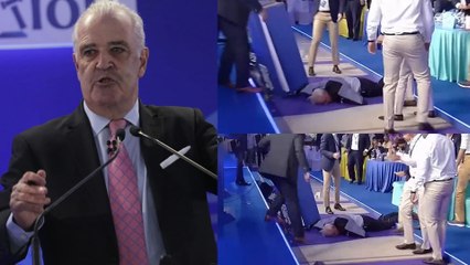 IPL Auction 2022: ಹಸರಂಗ ಬಿಡ್ ಪ್ರಕ್ರಿಯೆ ವೇಳೆ ವೇದಿಕೆ ಮೇಲಿಂದ ಕುಸಿದು ಬಿದ್ದ ಹರಾಜುದಾರ ಎಡ್ಮೀಡ್ಸ್