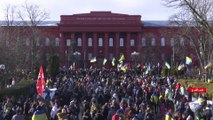 تظاهرات في كييف ضد التهديدات الروسية لغزو أوكرانيا
