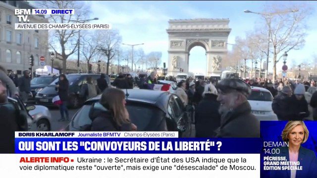 Convoi de la liberté : manifestation en cours sur les Champs-Élysées, malgré l’interdiction