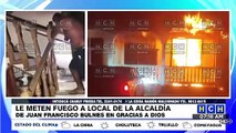 ¡Posible mano criminal! Incendio arrasa municipalidad de Juan Francisco Bulnes, La Mosquitia