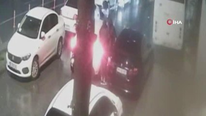 Araçların hayalet göstergelerini çalan şahıslar kamerada