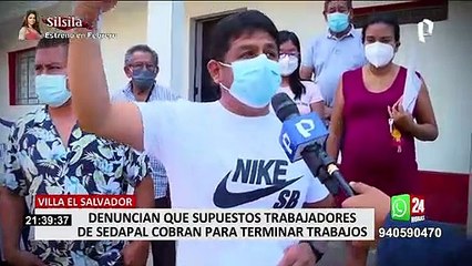 VES: denuncian que supuestos trabajadores de Sedapal cobran a vecinos para terminar obra