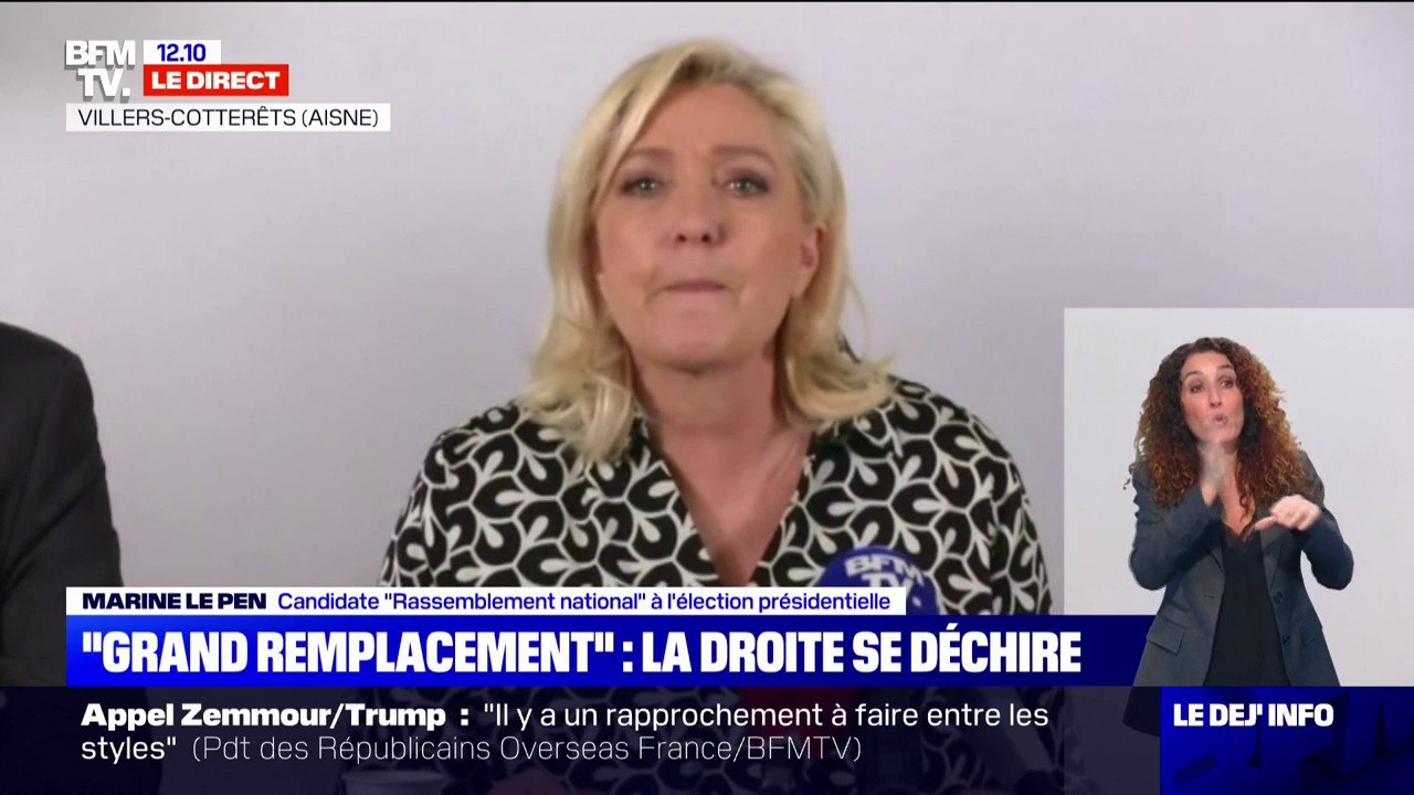 "J'espère que Donald Trump se porte bien": Marine Le Pen ironise sur le coup de téléphone entre Éric Zemmour et l'ex-président américain