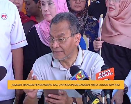 Jumlah mangsa pencemaran gas dan sisa pembuangan kimia Sungai Kim Kim