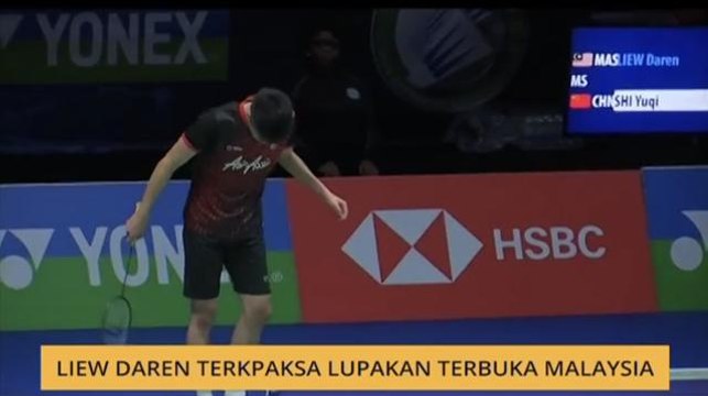 Liew Daren terpaksa lupakan Terbuka Malaysia
