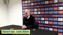 Reaction: Richard Agar on Leeds Rhinos' defeat to Warrington Wolves.