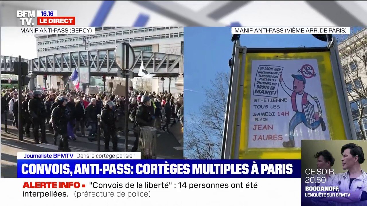 Des membres du "convoi de la liberté" ont rejoint le cortège organisé par Florian Philippot