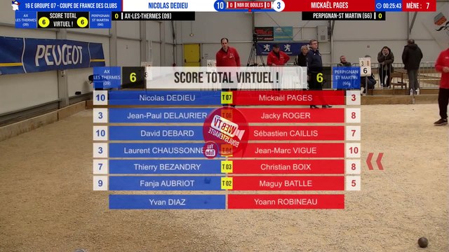 16e tête-à-têtes AX vs PERPIGNAN : Coupe de France des Clubs de pétanque - Saint-Florentin