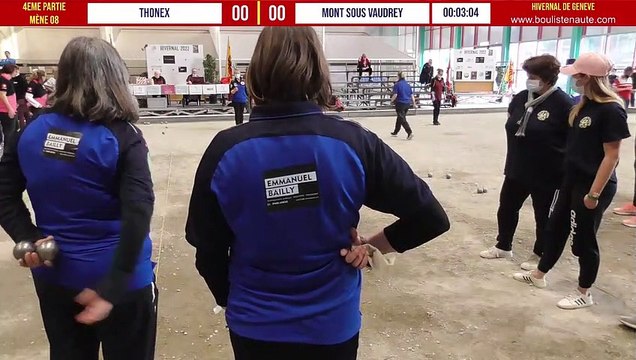 THONEX vs MONT-SOUS-VAUDREY : Marathon de pétanque féminine - Hivernal de Genève 12&13 février 2022