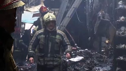 Крупный пожар на Большом базаре в Тегеране