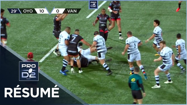 PRO D2 - Résumé Oyonnax Rugby-RC Vannes: 26-7 - J20 - Saison 2021/2022