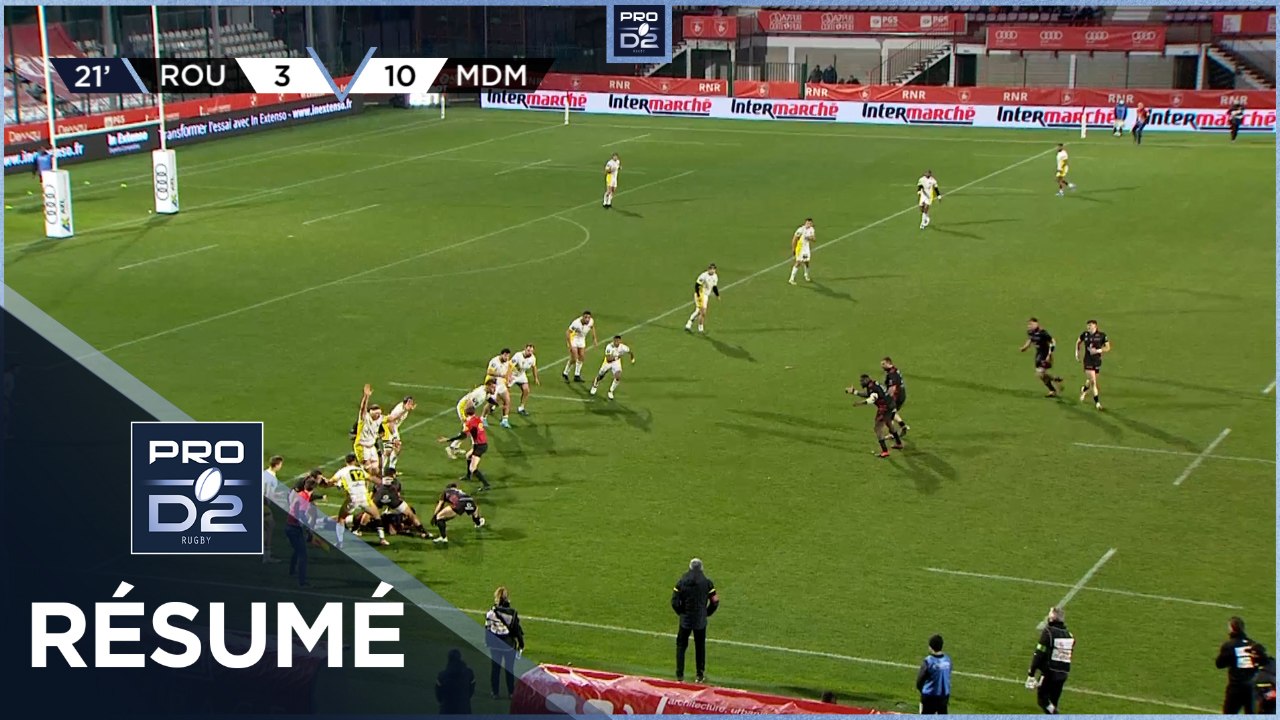 PRO D2 - Résumé Rouen Normandie Rugby-Stade Montois: 13-19 - J20 - Saison 2021/2022