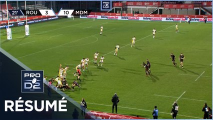 PRO D2 - Résumé Rouen Normandie Rugby-Stade Montois: 13-19 - J20 - Saison 2021/2022