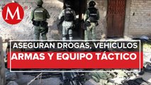 En Michoacán, Sedena y Guardia Nacional aseguran equipo táctico y vehículos blindados