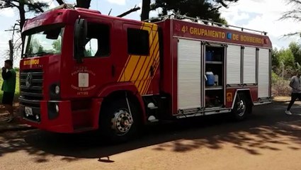 Vaca presa em cerca é socorrida pelo Corpo de Bombeiros