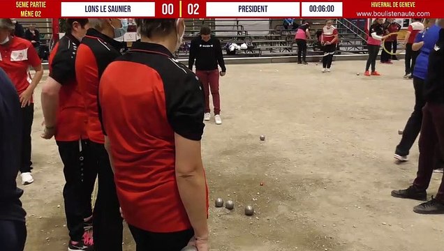 LONS-LE-SAUNIER vs PRESIDENT : Marathon de pétanque féminine - Hivernal de Genève 12&13 février 2022
