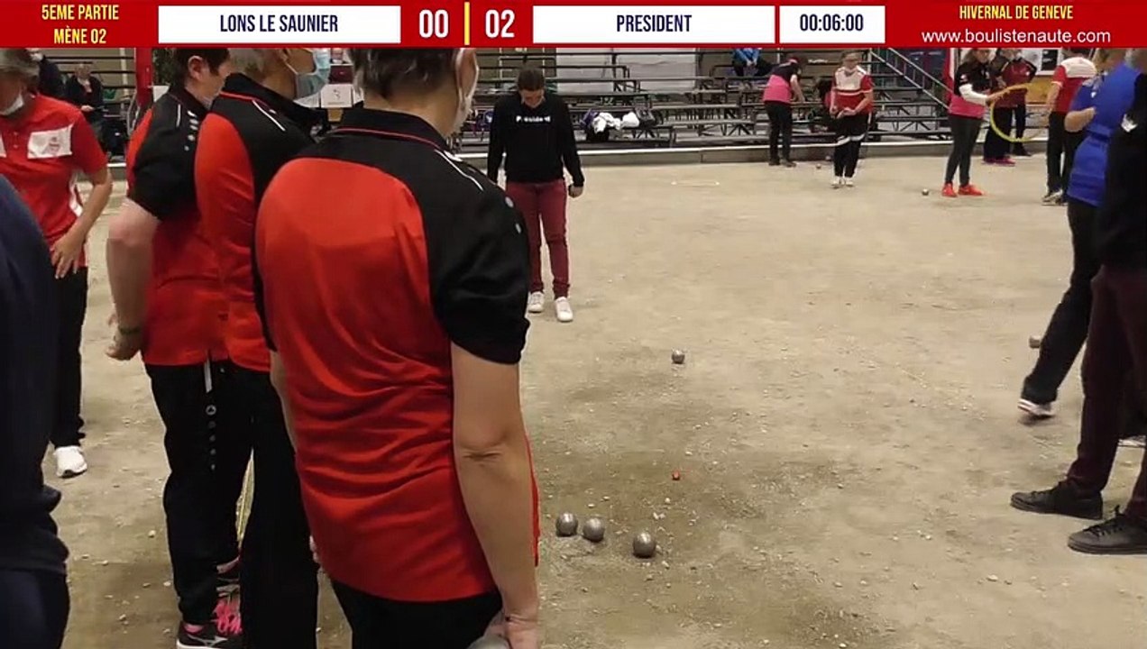 LONS-LE-SAUNIER vs PRESIDENT : Marathon de pétanque féminine - Hivernal de Genève 12&13 février 2022