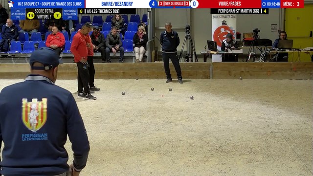 16e doublettes AX vs PERPIGNAN : Coupe de France des Clubs de pétanque - Saint-Florentin