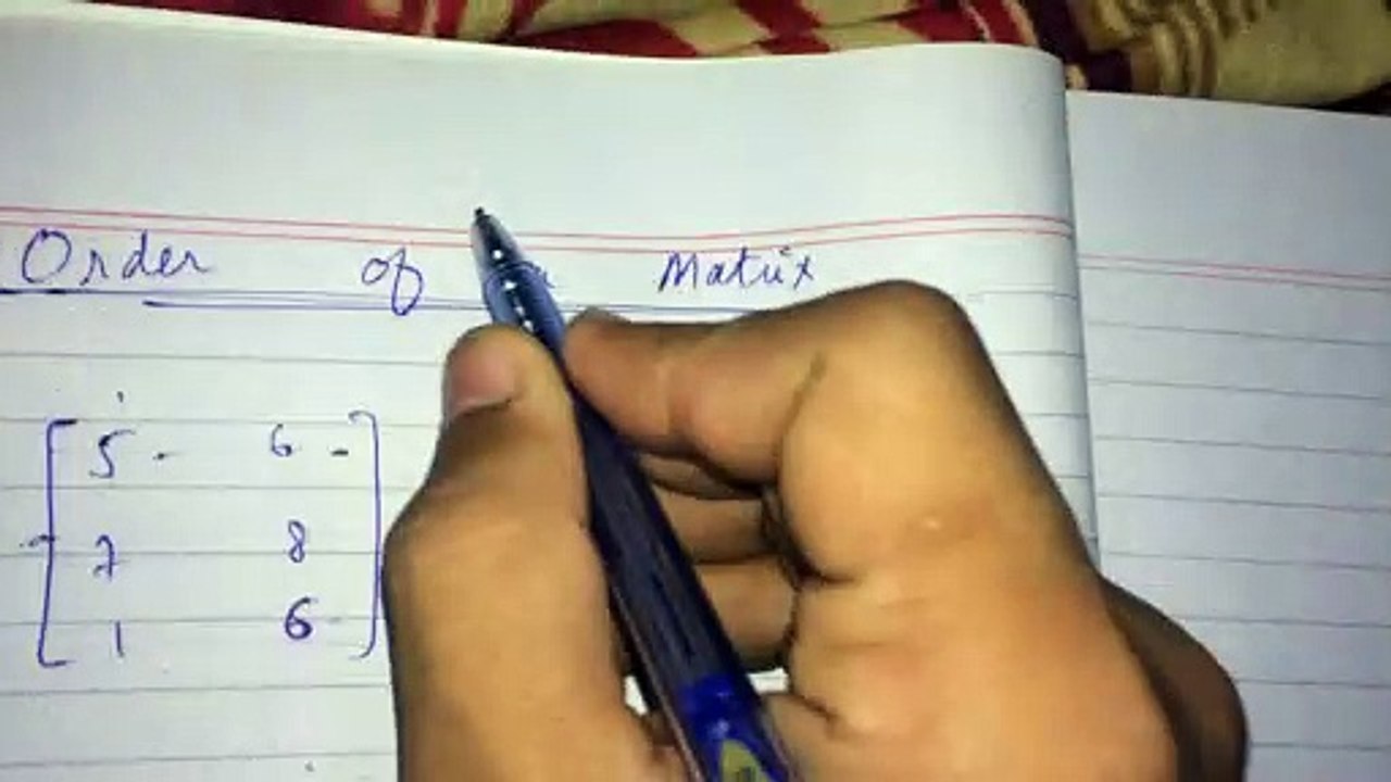 Order of matrix