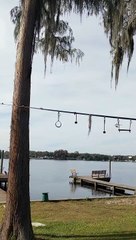 Flying Boat Glides Over Lake