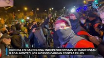 Bronca en Barcelona: independentistas se manifiestan ilegalmente y los Mossos cargan contra ellos